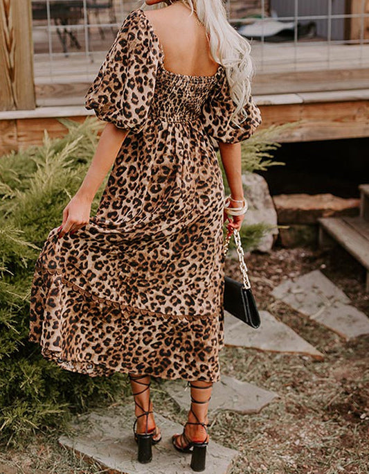 Brown Leopard Maxi Dress FB