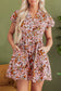 Pink and Orange Floral Dress RTS