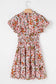 Pink and Orange Floral Dress RTS