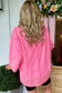 Pink Exposed Seam Top FB