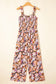 Black Floral Print Smocked Jumpsuit FB