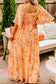 Orange Floral Maxi Dress RTS