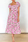Pink Floral Puff Sleeve Maxi FB
