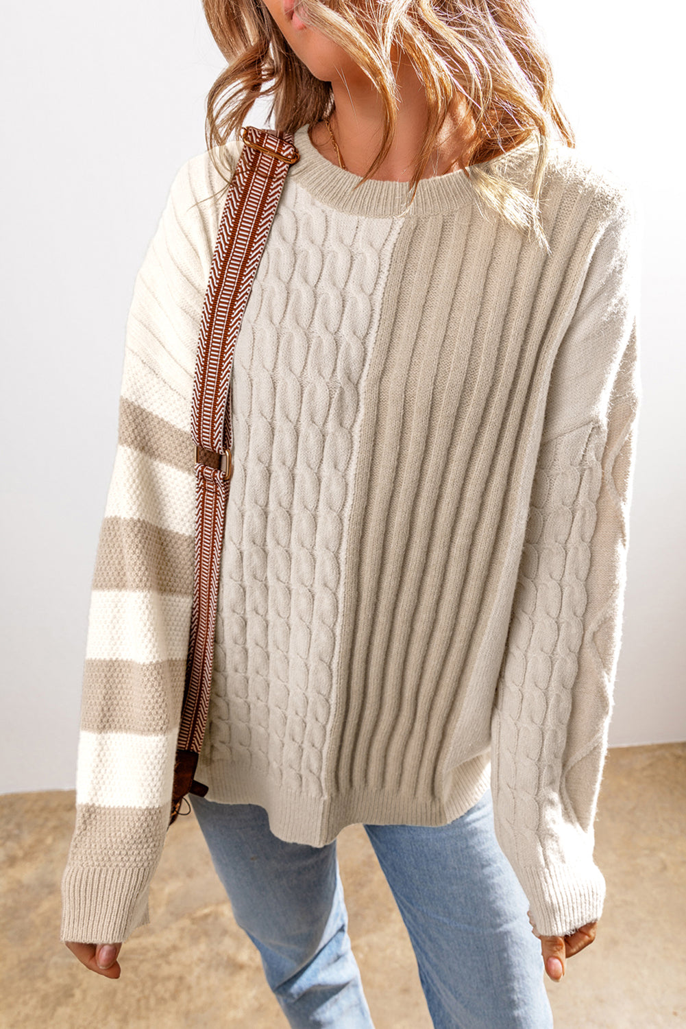 Khaki Crew Neck Sweater FB