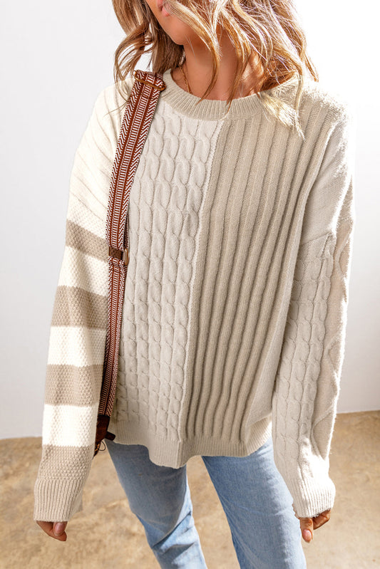 Khaki Crew Neck Sweater FB
