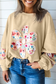 Floral Applique Baggy Top *TWO COLORS* LT