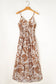 Khaki Floral Shirred Maxi Dress LT