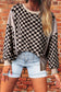 Khaki Mixed Checkered Top LT