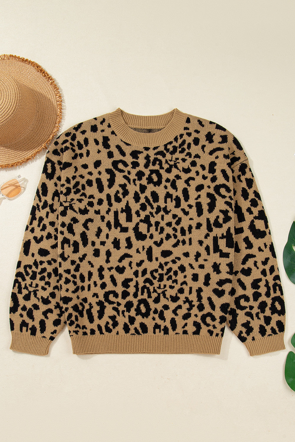 Leopard Drop Shoulder Sweater LT