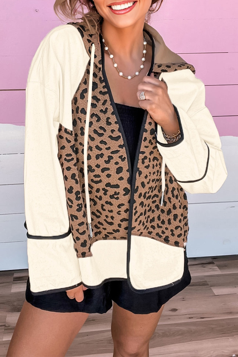 Leopard Star Patch Back Jacket LT