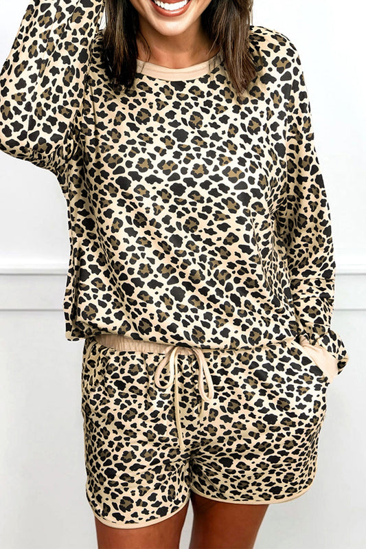 Leopard Pullover Drawstring Set LT