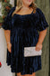 Navy Velvet Plus Size Dress RTS