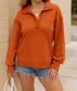 Orange Buttoned Baggy Slit Sweatshirt LT