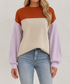 Color Block Ribbed Sweater October.