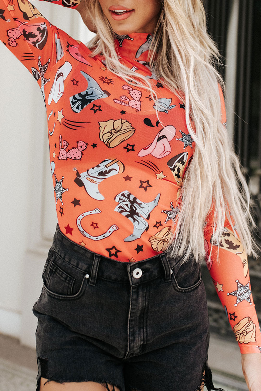 Orange Rodeo Bodysuit FB