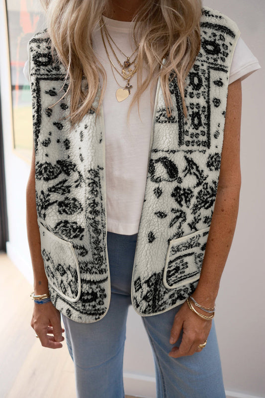 Paisley Western Sherpa Vest FB