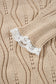 Pearl Beaded Peep Lace Sweater LT
