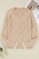 Pearl Beaded Peep Lace Sweater LT