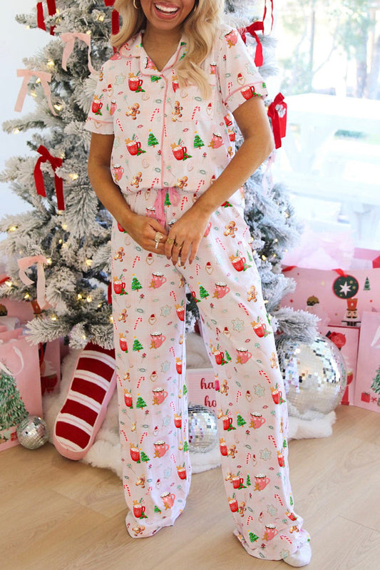 Pink Christmas Spirit Pajama Set FB