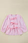 Pink Stripe Bowknot Blouse LT
