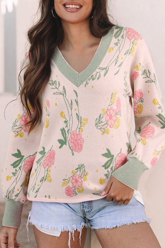 Pink Floral Sweater November.