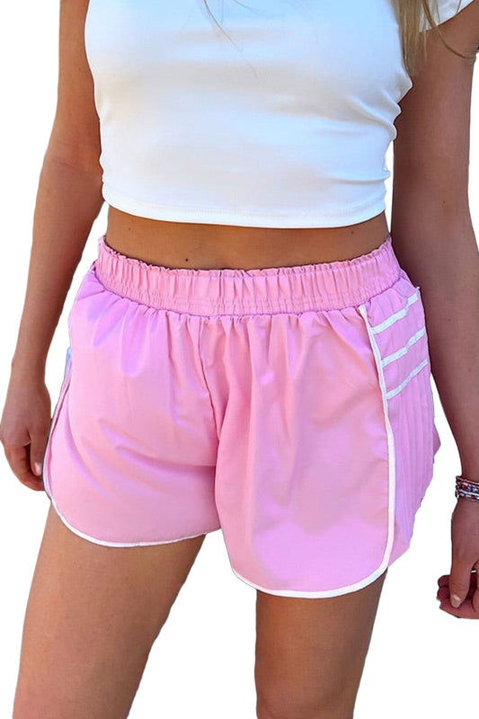 Pink Trim Casual Shorts FB