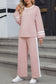 Pink Varsity Stripe Pants Set LT