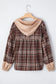 Plaid Patchwork Hooded Blouse LT