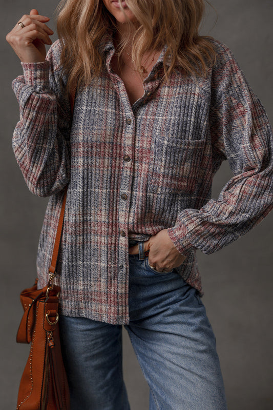 Plaid Texture Vintage Shirt FB