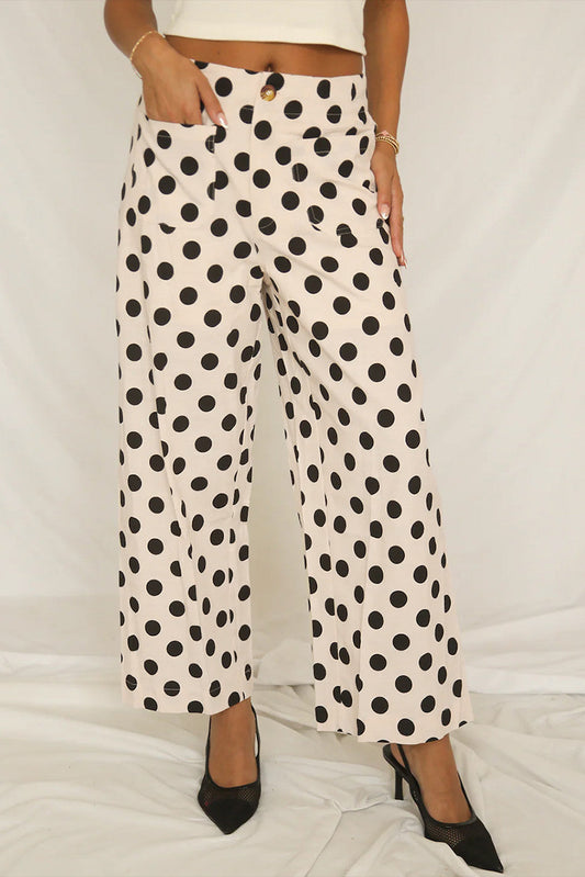 Polka Dot Loose Pants OOTD