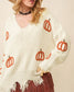 Pumpkin Raw Hem Sweater FB