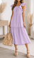 Purple Ruffled Square Neck Maxi LT