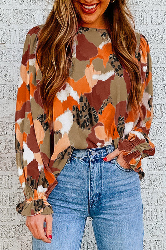 Leopard Long Sleeve Blouse RTS