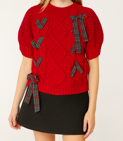 Plaid Lace Sweater FB