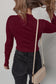 Red Ribbed Slim Top LT