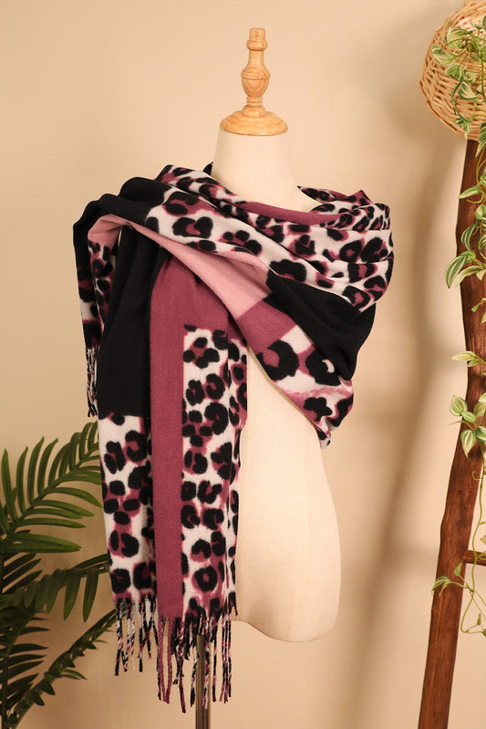 Rose Leopard Scarf FB