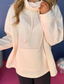 Drawstring Turtleneck Dolman Sleeve Sweatshirt RTS