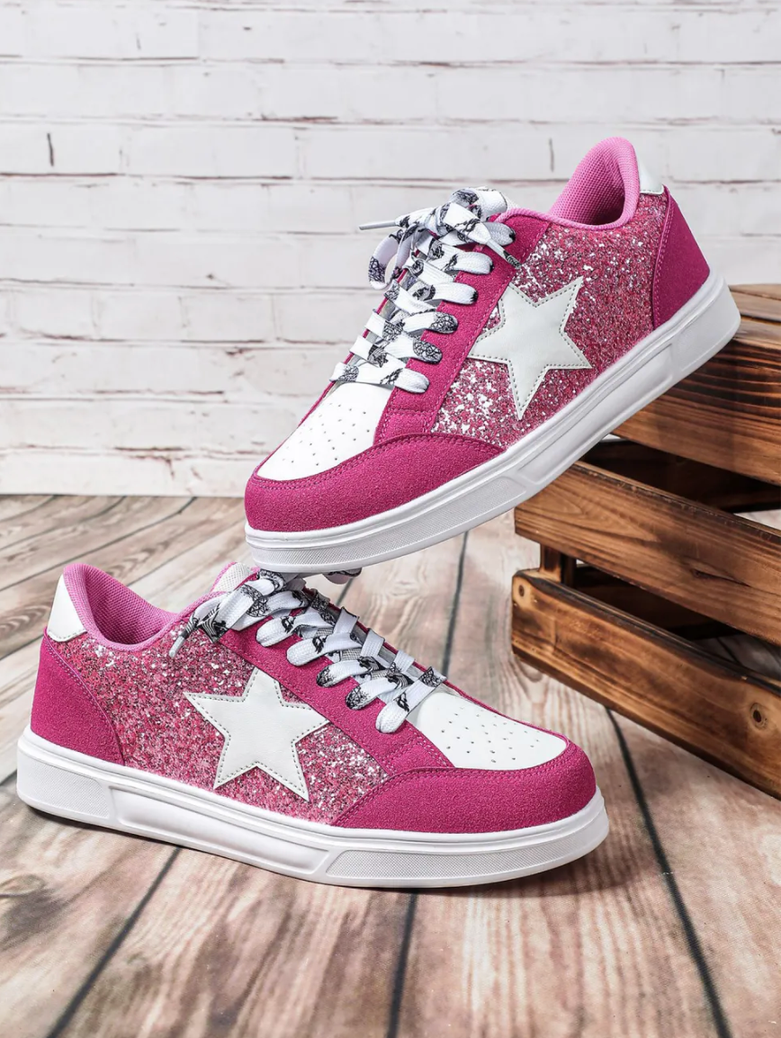 Glitter Star Sneakers **Multiple Colors** OOTD