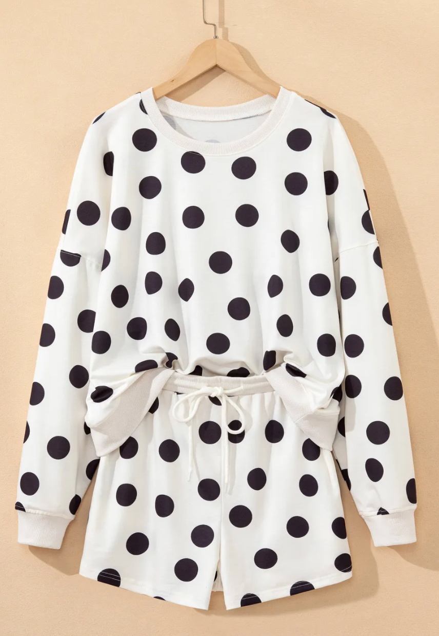 POLKA DOT SHORT SET **multi color** OOTD