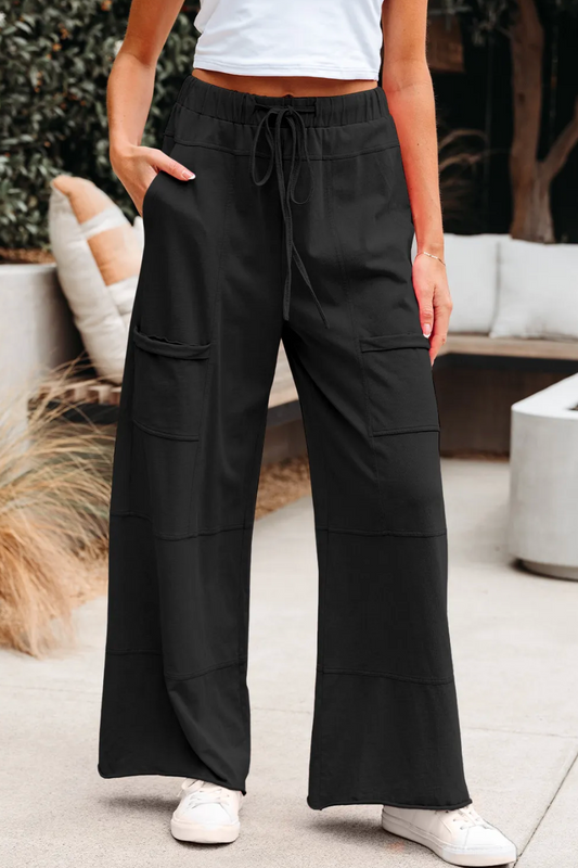 Mineral Washed Exposed Seam Cargo Pants