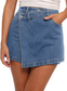 Denim Asymmetrical Wrap Skort RTS