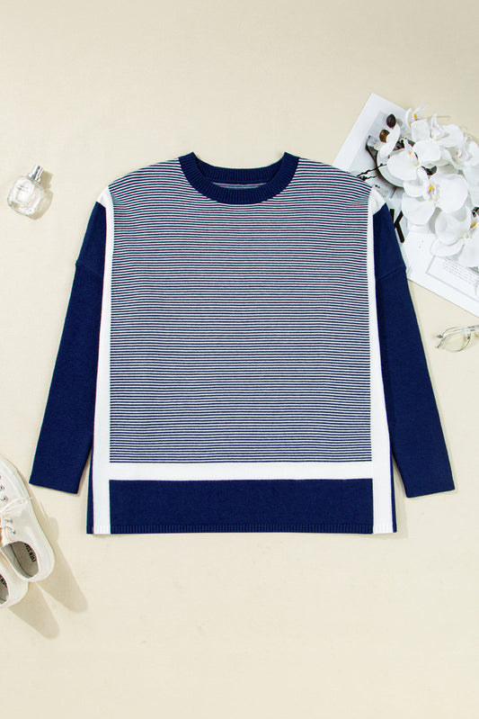 Stripe Dolman Oversized Tunic LT