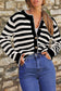 Stripe Gold Button Cardigan LT