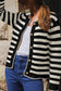 Stripe Gold Button Cardigan LT