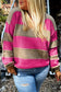 Stripe Colorblock Plus Size Sweater LT