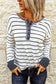Stripe Waffle Knit Top LT