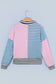 Striped Color Block Half Zip LT