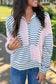 Striped Color Block Half Zip LT