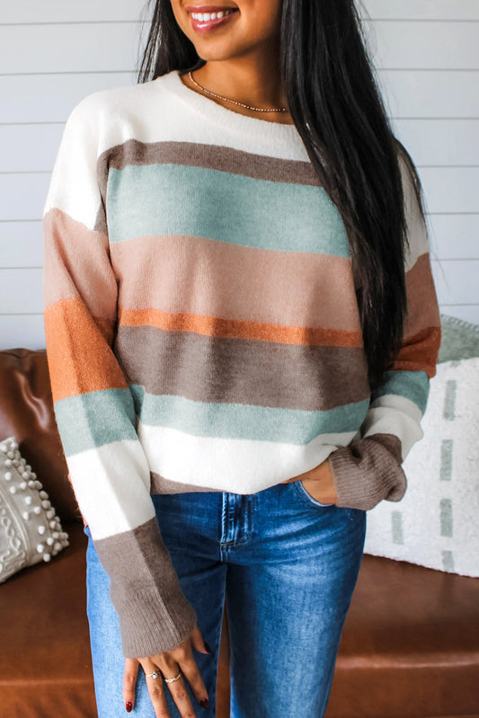 Striped Colorblock Sweater LT