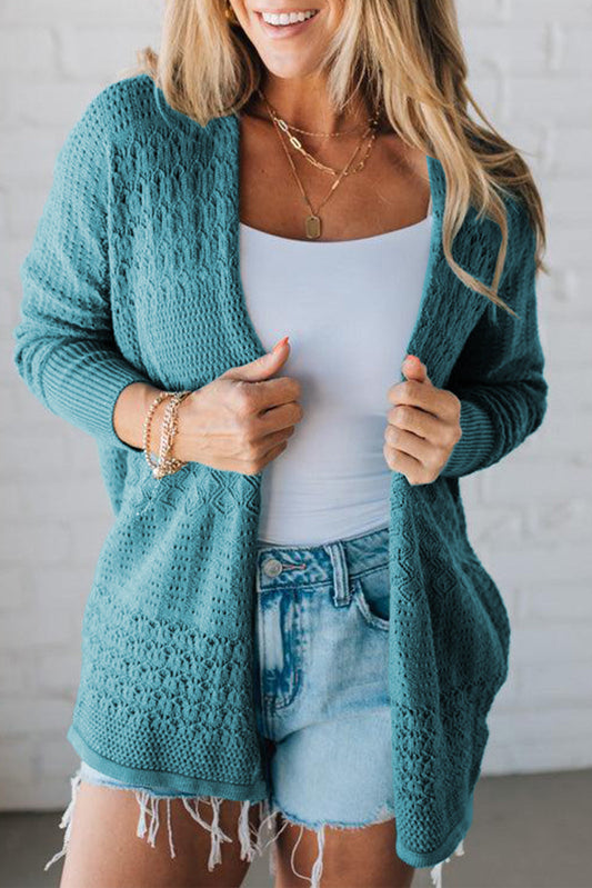 Mix Pattern Hollow Cardigan RTS
